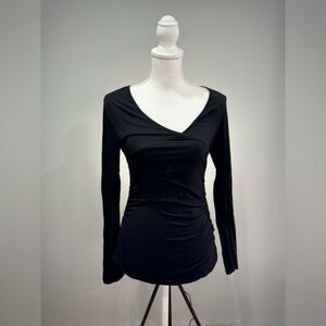 SALE! Black Allegrace Long Wrap Tunic Size M EUC